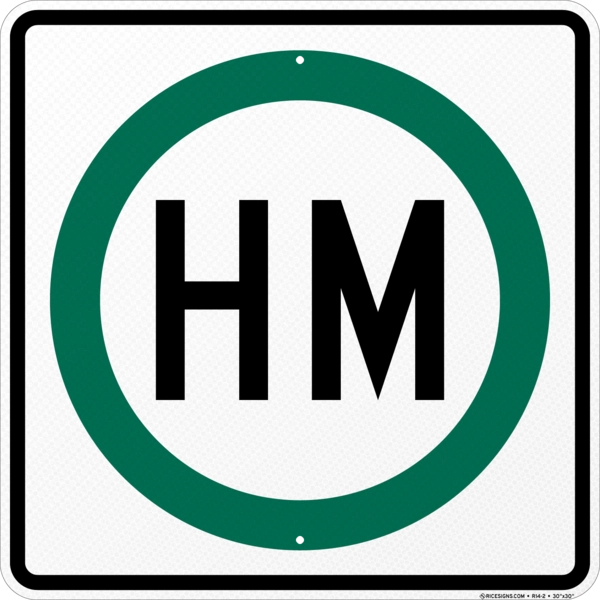 Hazardous Materials Route Sign