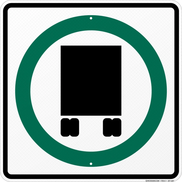 National Network Trucks Permitted Truck Route Symbol Sign