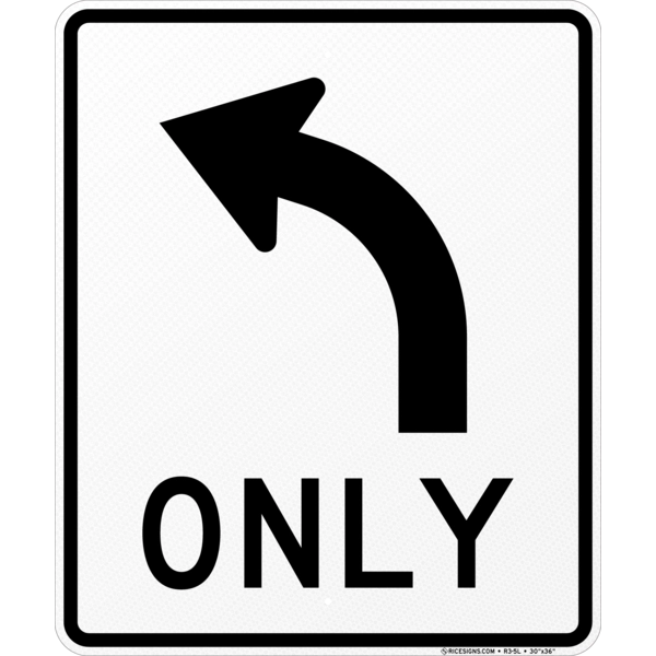 Mandatory Movement Left Sign