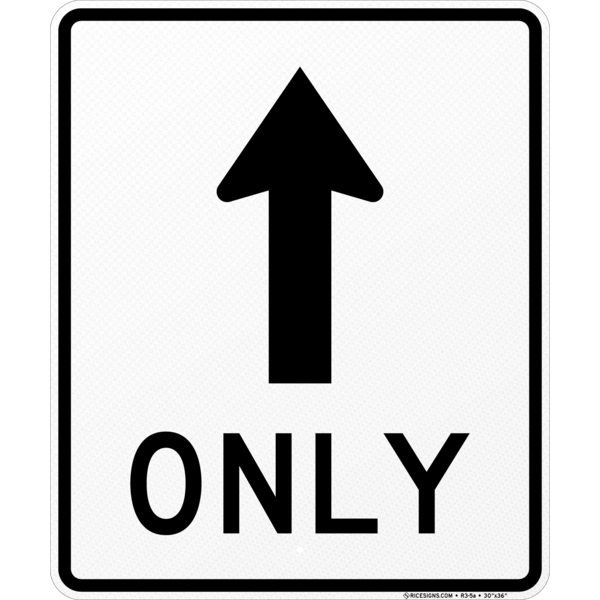 Mandatory Movement Straight Sign