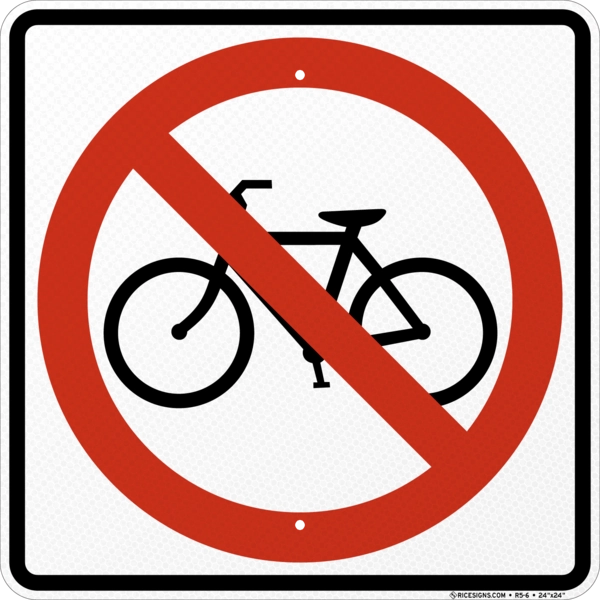 No Bicycles Sign