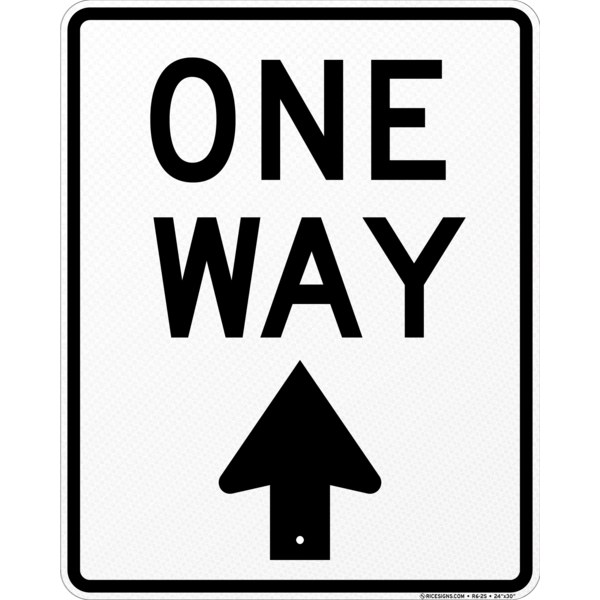 One Way Up Sign