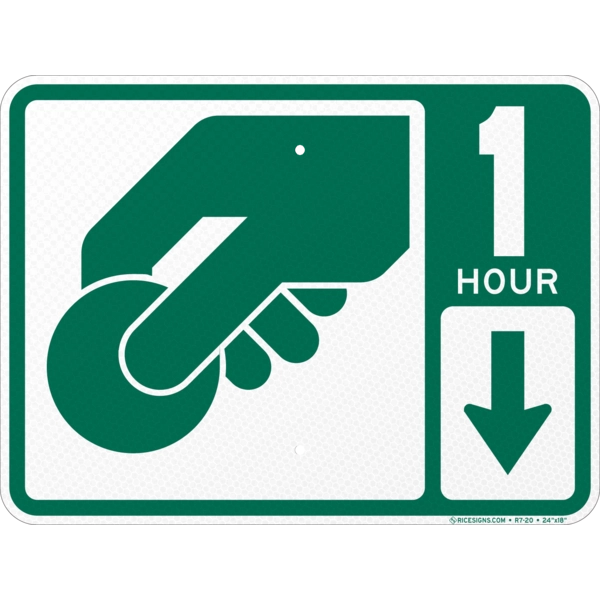 One Hour Pay Parking Sign