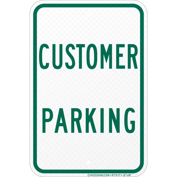 Customer Parking Sign