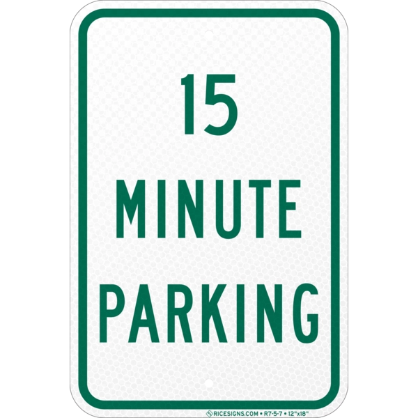 Minute Parking Sign