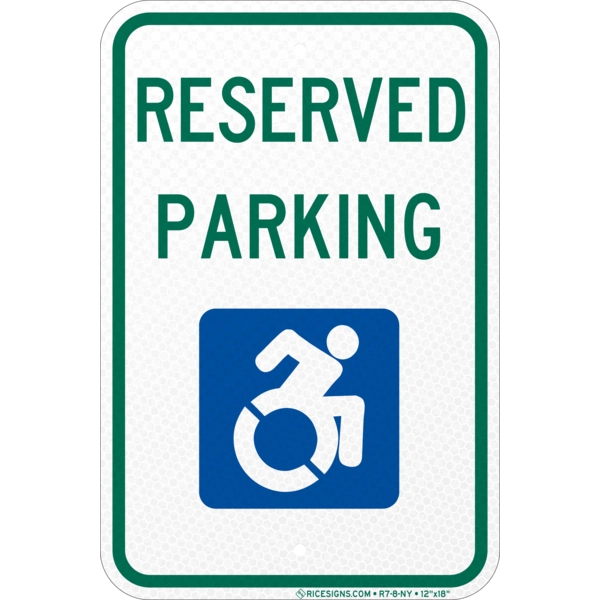 Reserved Parking Accessible Symbol Sign