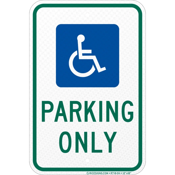 Ohio Handicapped Parking Only Sign