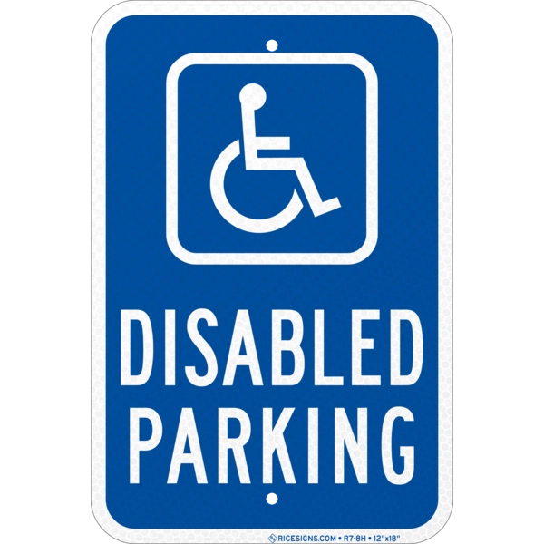 Handicapped Disabled Parking Sign