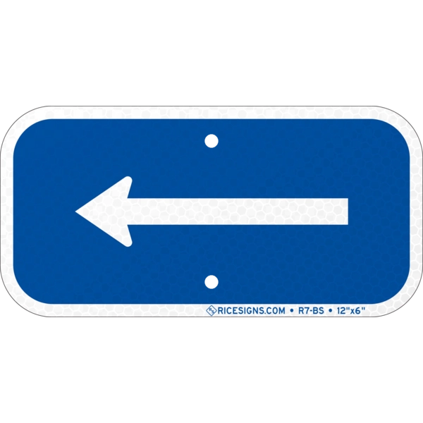 Single Arrow Blue Sign