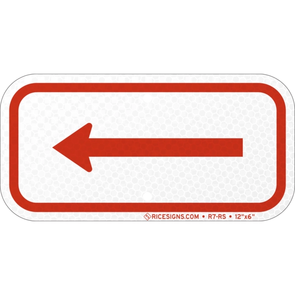 Single Arrow Red Sign