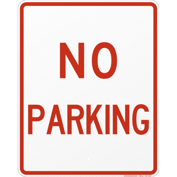 No Parking Symbol Sign