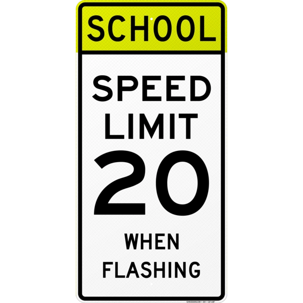 School Speed Limit Sign