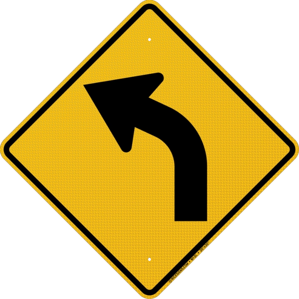 Curve Left Sign