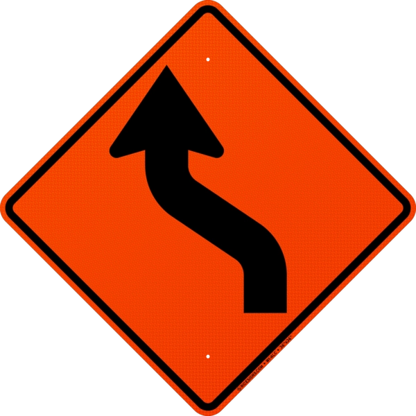 Reverse Curve Left Sign