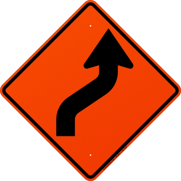 Reverse Curve Right Sign