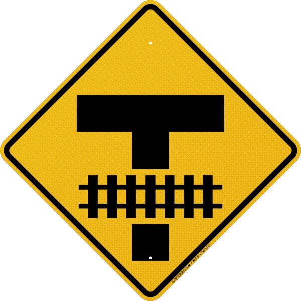 Railroad Crossing Intersection Sign