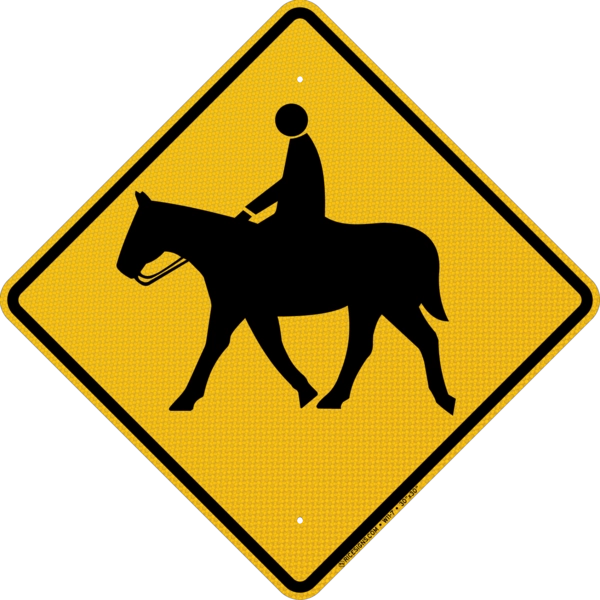 Equestrian Horseback Sign