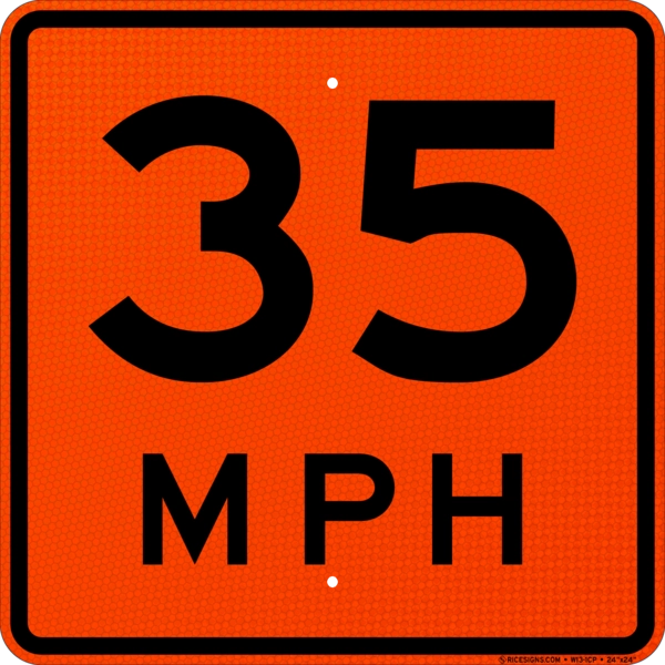 Advisory Speed Sign