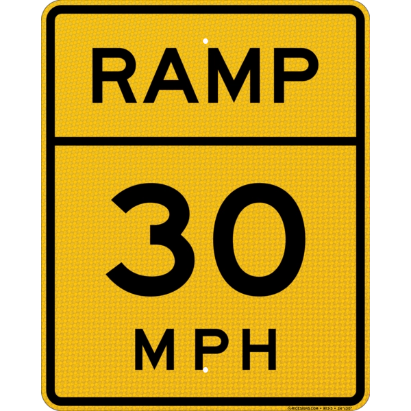 Ramp Advisory Speed Sign