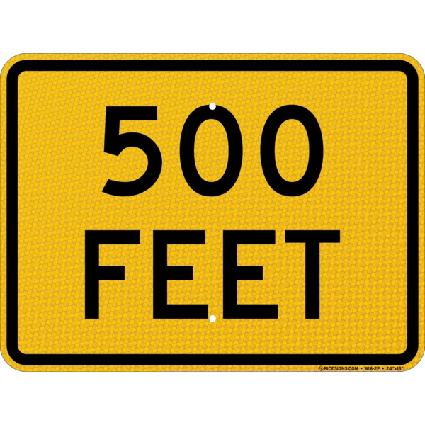 200 Feet Sign