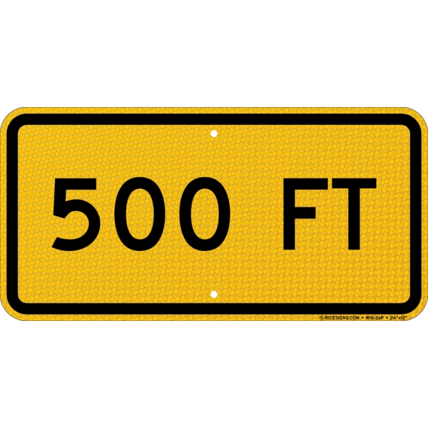 500 Ft Sign