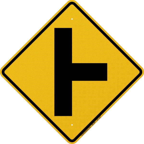 Side Road Right Sign