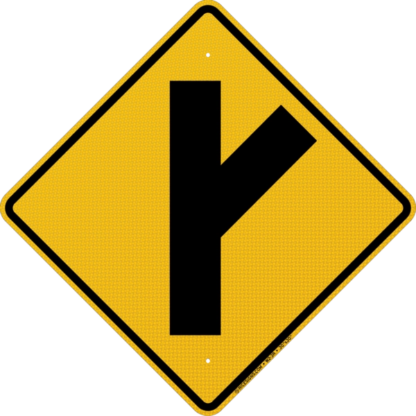 Side Road Right Angle Sign