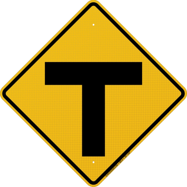 T Intersection Sign