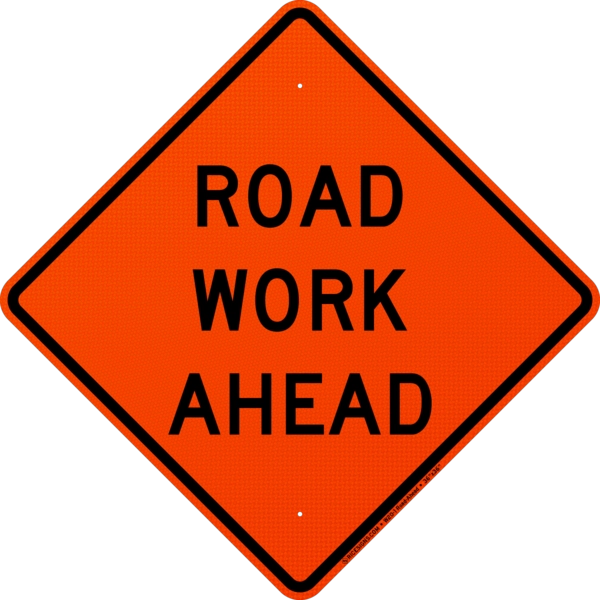 Road Work Ahead Sign