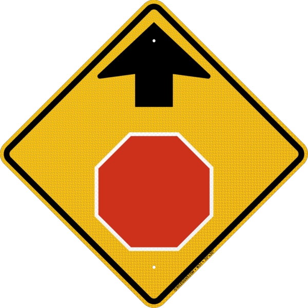 Stop Ahead Symbol Sign