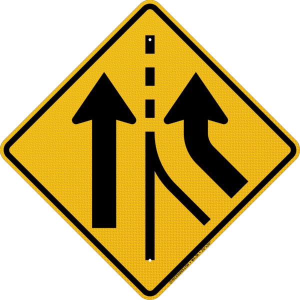 Added Lane Right Sign