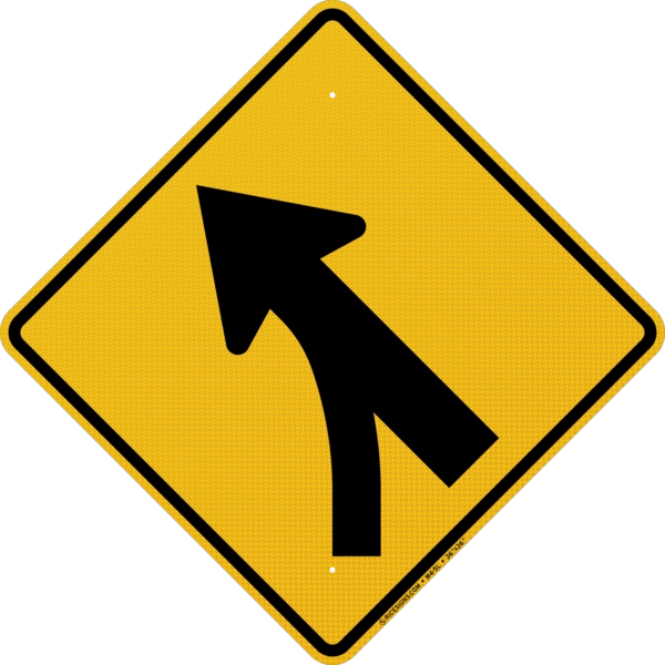 Entering Roadway Merge Sign