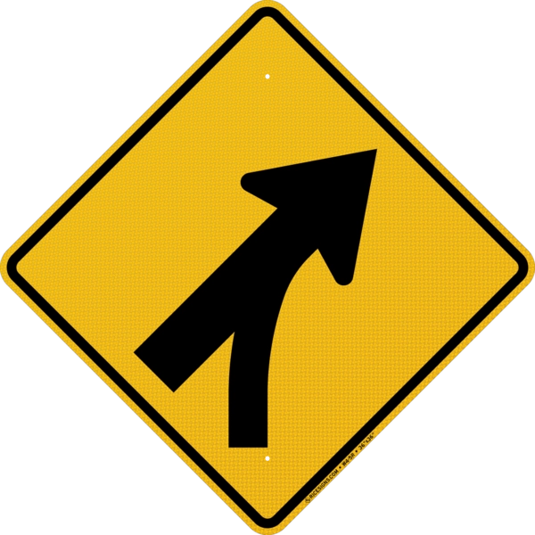 Entering Roadway Merge Sign