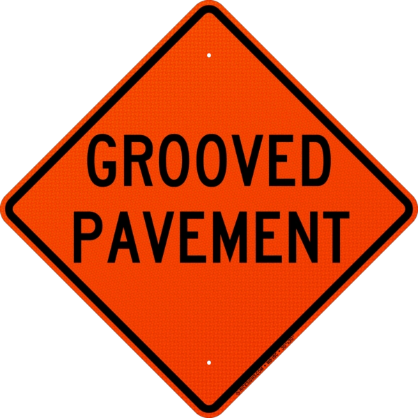 Grooved Pavement Sign