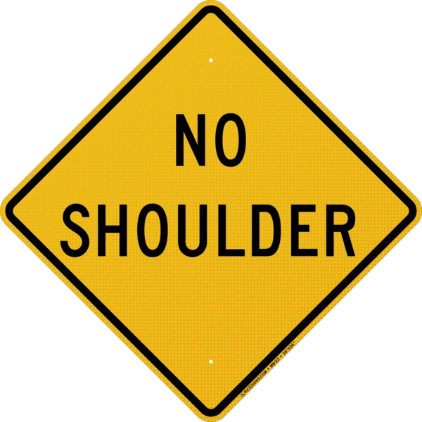 No Shoulder Sign
