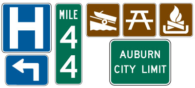 Different Guide Signs