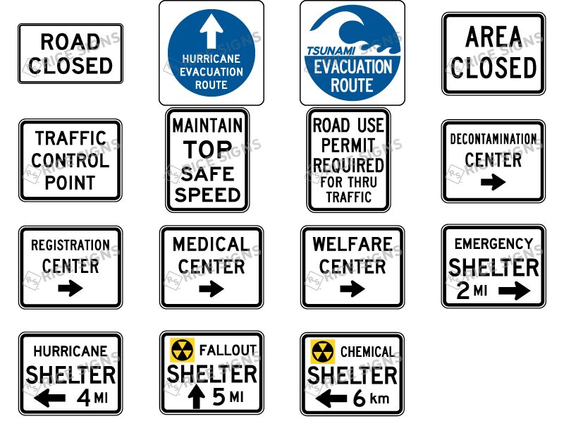 MUTCD Emergency Management signs