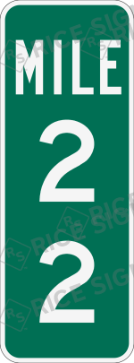 easily create double digit MUTCD mile markers