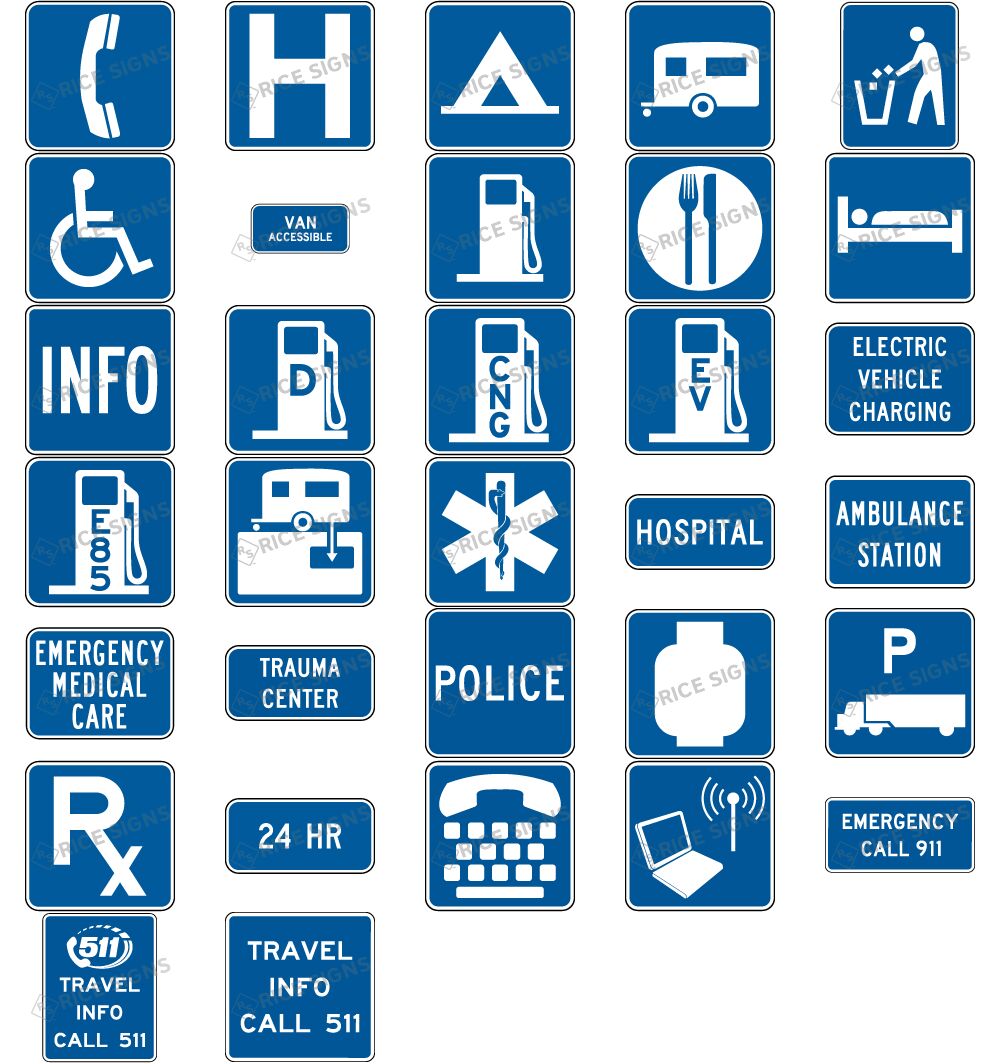 MUTCD General Services signs
