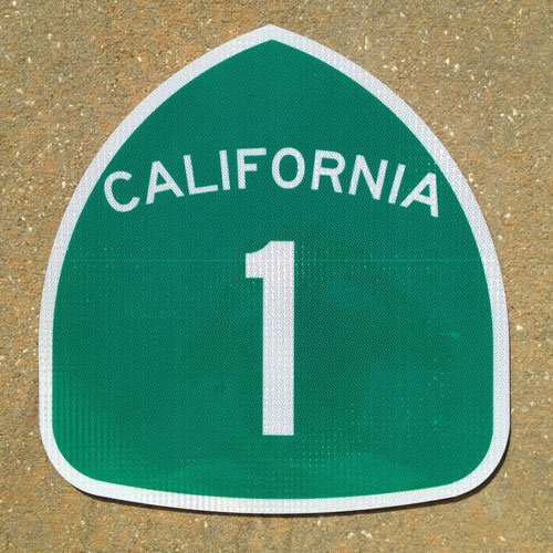 California Route 1 sign