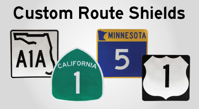 Link to a page that simulates custom state route signs for all 50 states