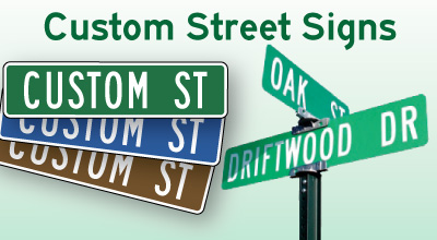 Create custom street signs from many templates.
