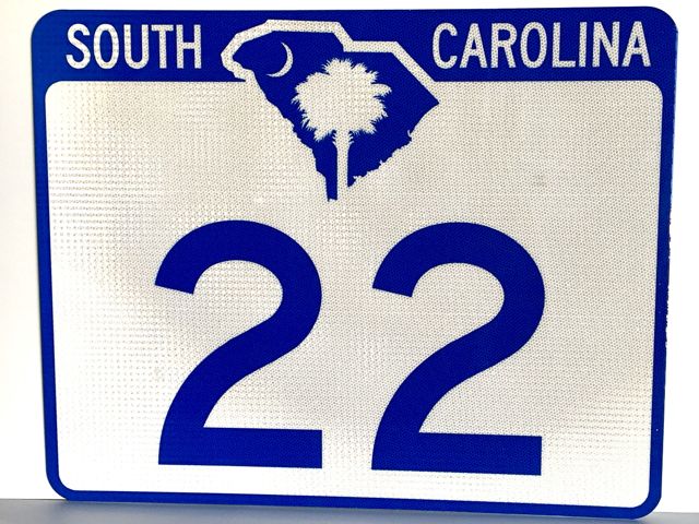 South Carolina State Route 22 sign