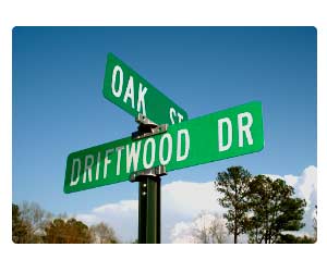 Picture of street name signs