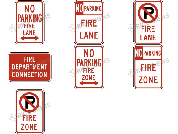 MUTCD Fire Lane Parking Signs