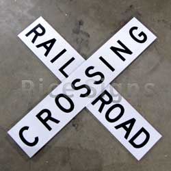 Our railroad crossbucks sign is made from heavy gauge extruded aluminum