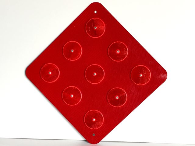 Actual picture of our OM4-1 end of road marker with red reflectors.