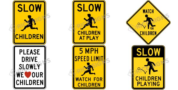 Children At Play Signs