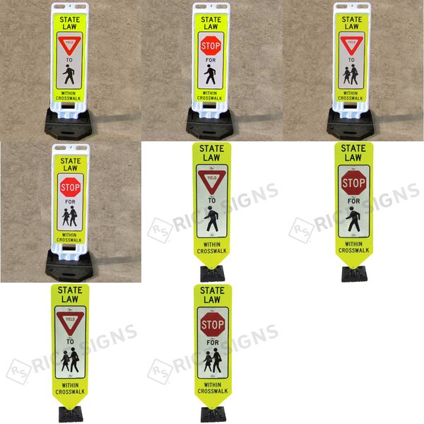 In Street Pedestrian Signs