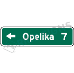 Destination And Distance With Arrow Sign